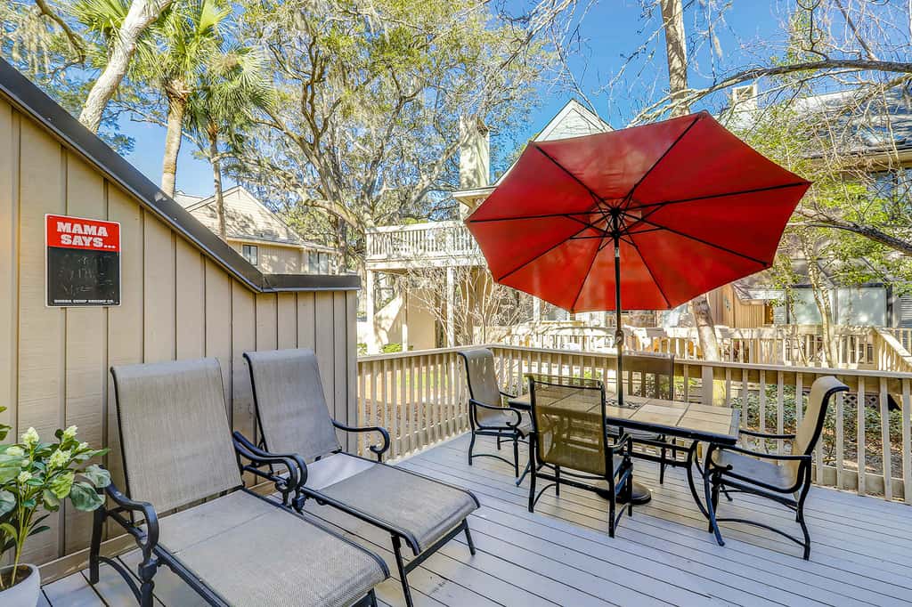 Relaxing First Floor Condo  Walk to Beach Spacious Deck Remote Work Setup 