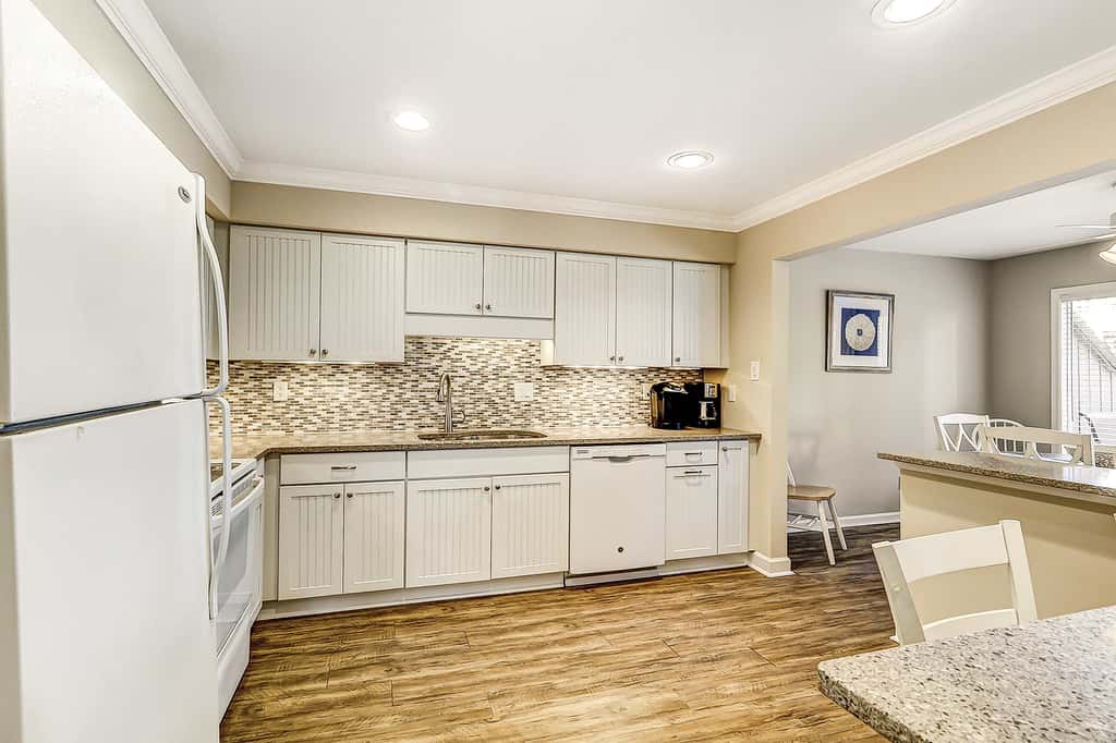Relaxing First Floor Condo  Walk to Beach Spacious Deck Remote Work Setup 
