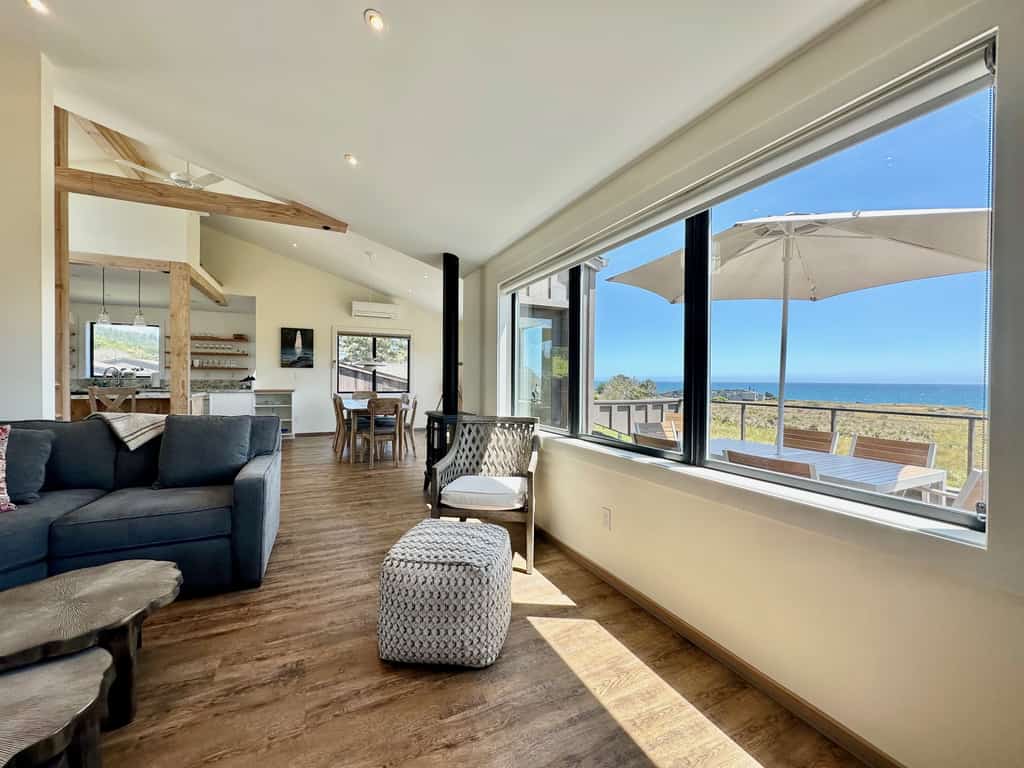 Ocean view home steps from rec center with private hot tub, pools, and saunas.