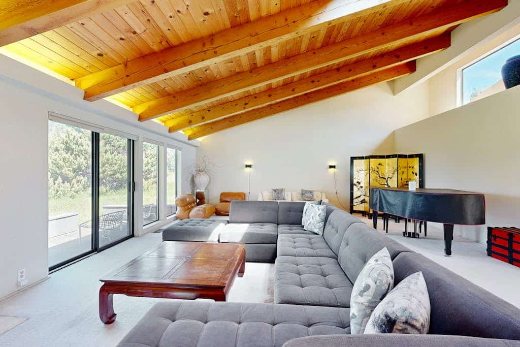 Your deck doubles as a whale-watching station during migration season at this ocean-view retreat. Your deck is a front-row seat to the Pacific. Room for 6 in this 2-bedroom home. Near the heated community pool. Your front door opens to Sea Ranch's 50 miles of trails and the wild Sonoma Coast. Morning coffee tastes different when the view is the Pacific -- and it never gets old. Summer fog burns off by midday, leaving warm afternoons perfect for trail hikes and tidepooling.