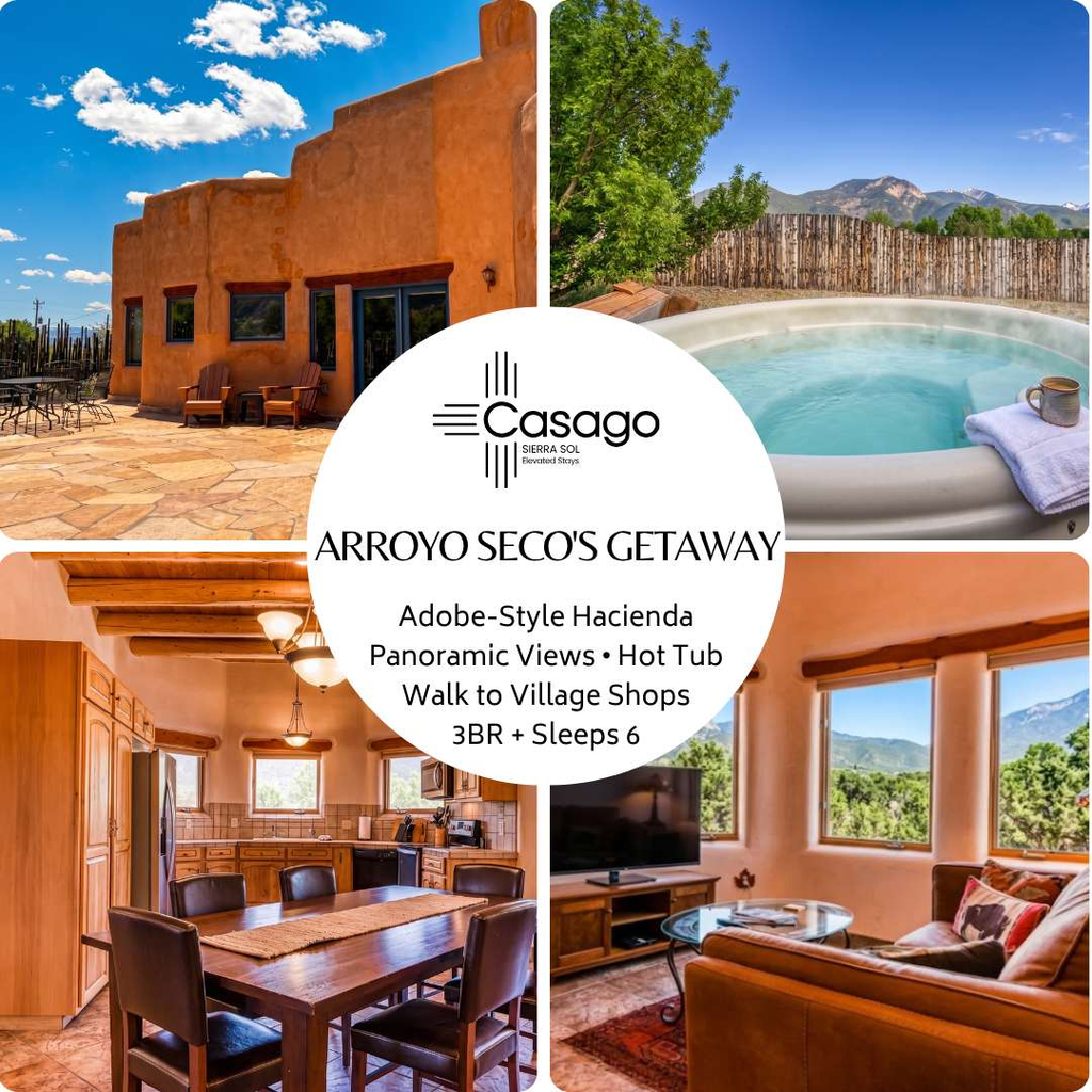Arroyo Seco's Getaway - Walk to Village & Hot Tub