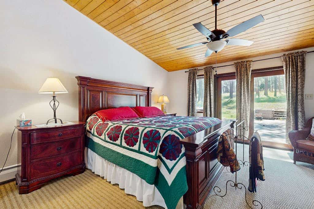 Enjoy the amenities of a lodge along with the comforts of home at Pine Valley Lodge, a sprawling 3,840-square-foot retreat made for cozy mountain winters and active summer escapes. With 4 bedrooms, room for 9, and two full kitchens, this rustic-chic hideaway is the perfect home base for multi-group getaways. Whether you're relaxing in the private sauna or taking in the views of Wheeler Peak from the deck, this is a place designed for connection and mountain memories.