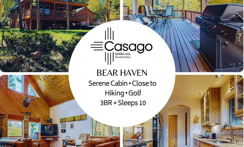 Escape to the serene beauty of Angel Fire, New Mexico, and stay in this charming cabin that offers the perfect blend of comfort and adventure. Nestled in a picturesque setting, this cabin is equipped with all the amenities you need for a relaxing getaway. From the wood burning fireplace to the jetted tub, every detail has been carefully considered to ensure a cozy and enjoyable stay.
Step outside onto the deck or balcony to take in the fresh mountain air and stunning views. Whether you are grilling on the gas grill, relaxing on the patio furniture, or stargazing at night, the outdoor spaces provide the ideal setting for unwinding after a day of exploring the area.