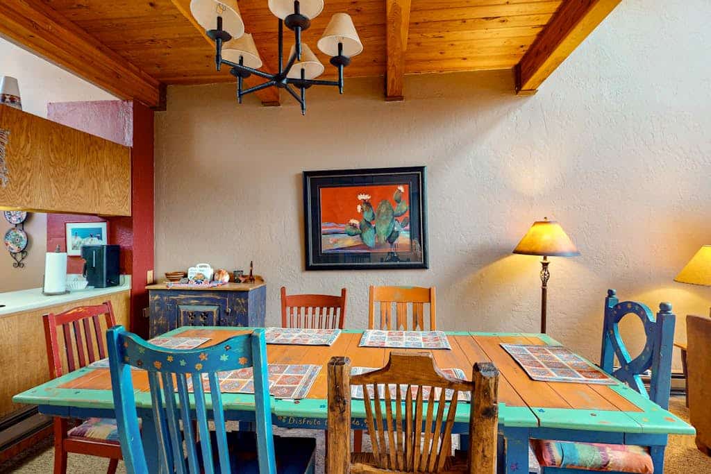 Wake up to sweeping peak views framed by crisp alpine pines, where the morning light fills the space and the mountains feel close enough to touch. After a full day of skiing or hiking, return home to the comforting glow of a wood-burning stove as the sun dips behind the valley. Ski Valley View is perfectly set up for effortless mountain living, just a 5-minute stroll to the Al’s Run lifts and direct access to the Bull of the Woods trail. With 2 bedrooms, a cozy loft, room for up to 9 guests, and soaring vaulted ceilings, it’s a warm, open retreat made for gathering, relaxing, and staying just a little longer than planned.