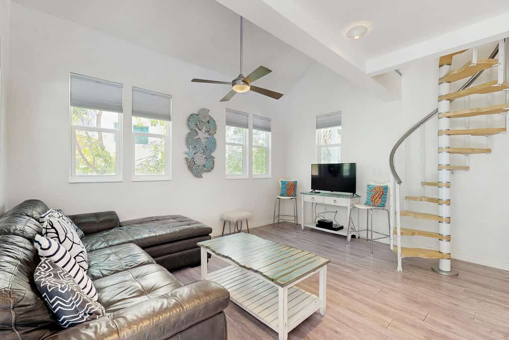 Florida Keys style waterfront home w/ private pool, modern decor and prime location