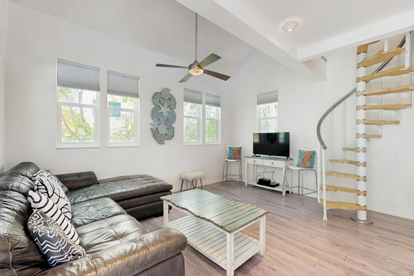 Florida Keys style waterfront home w/ private pool, modern decor and prime location