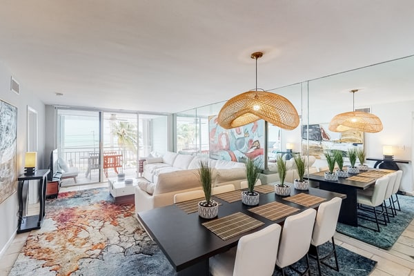 Colorful waterfront condo with pool & hot tub, AC, W/D, & WiFi - dogs OK