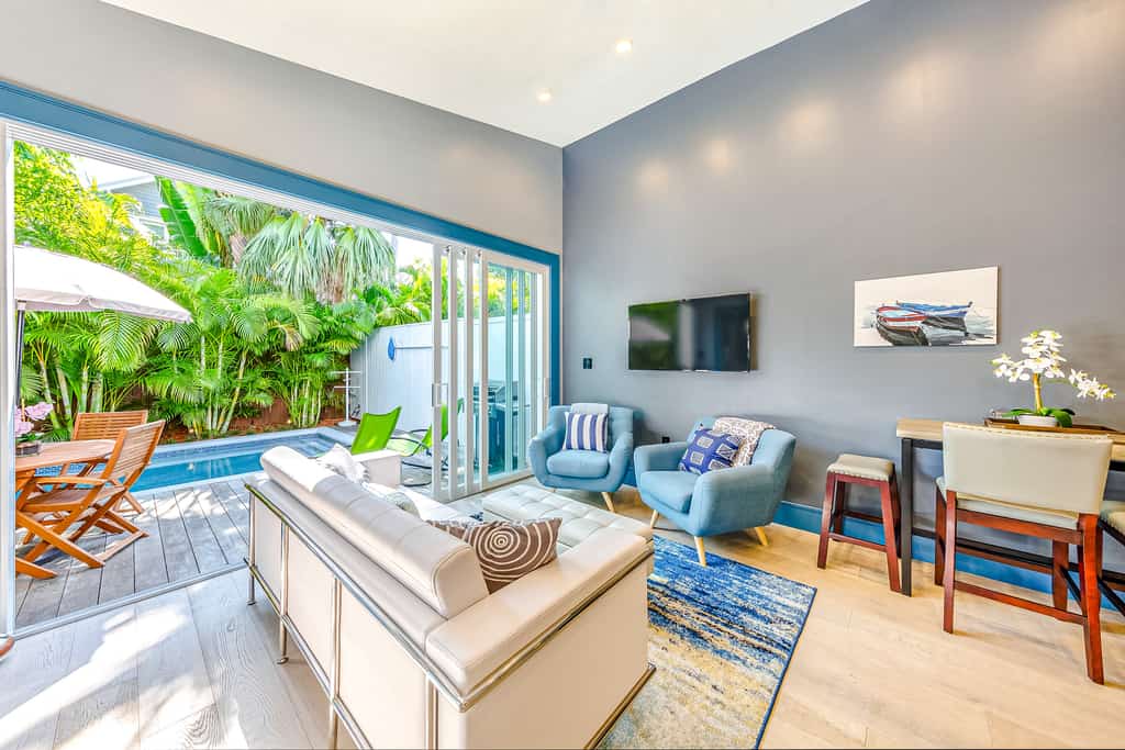 Bright Duplex with Private Heated Pool, Central AC, WiFi, & Private Washer/Dryer