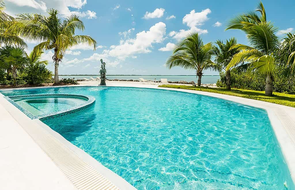 Sublimely private luxury home with enveloping oceanfront views near Key West