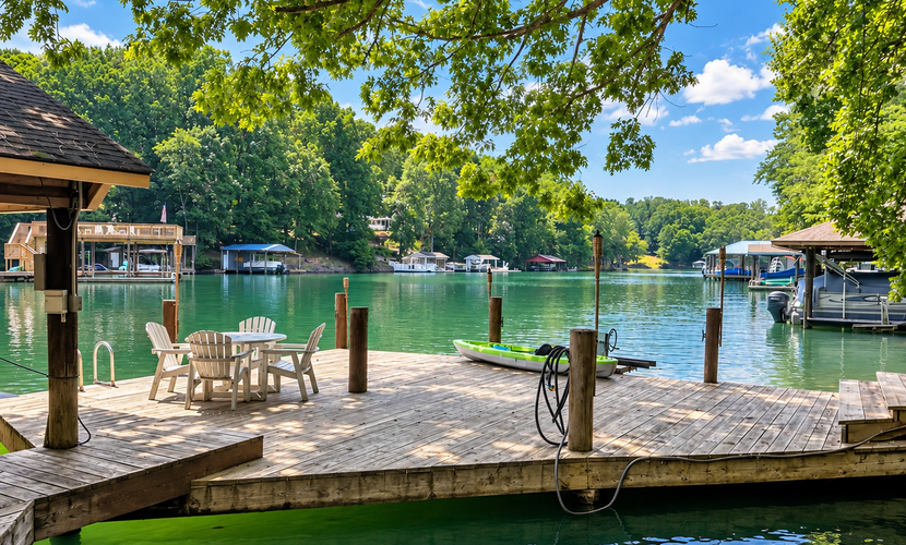 Humble Hideaway - Inviting lakefront home with firepit, balcony & W/D - dog-friendly