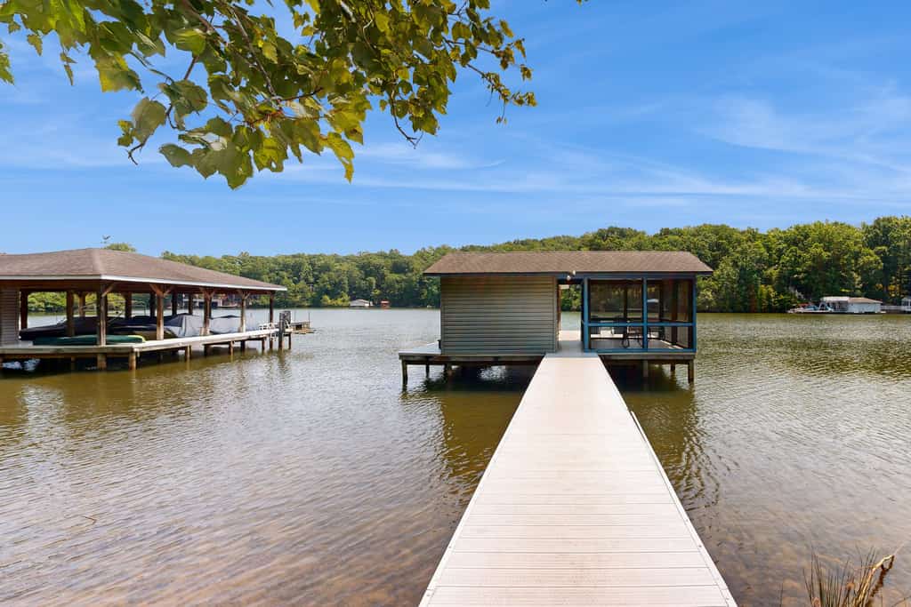 Family Lake House with Deck, Private Dock/Boathouse, Grill, Firepit, & Fast WiFi