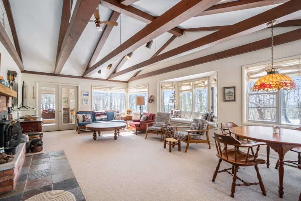Inviting dog-friendly home with Lake Michigan views & charming sunroom