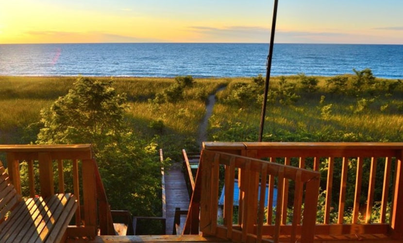 Lakefront Home w/Private Beach, High-Speed WiFi, Outdoor Dining Area, & Firepit