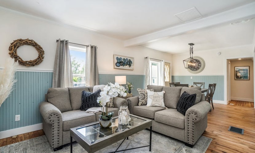 Updated, charming home with huge yard, fire pit, & WiFi - walkable location