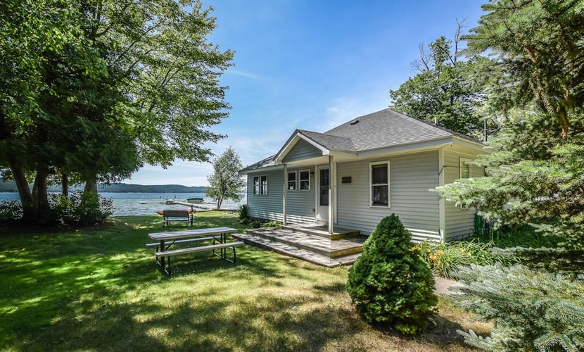 Dog-friendly and lakefront home with firepit close to restaurants and shops