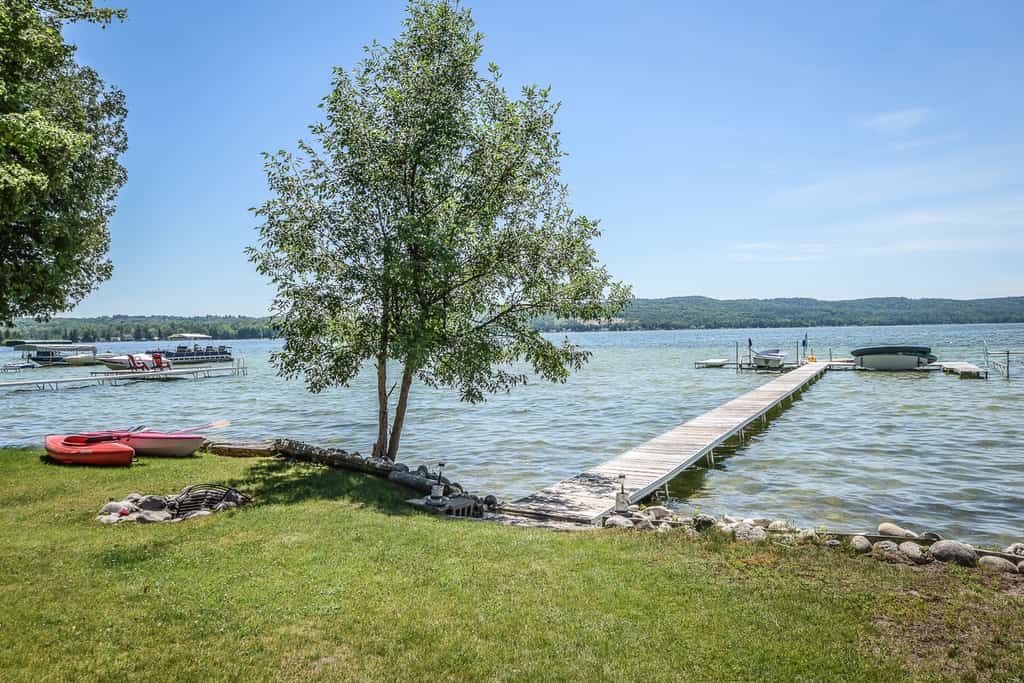 Dog-friendly and lakefront home with firepit close to restaurants and shops
