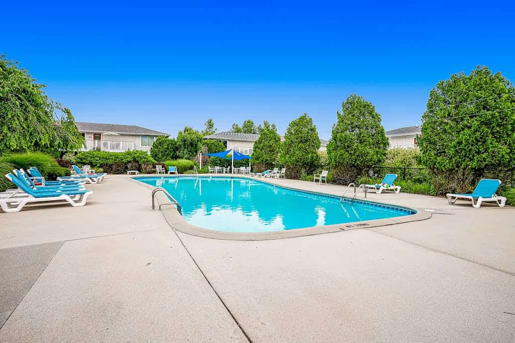 Stylish dog-friendly retreat with furnished deck, pool, & firepits