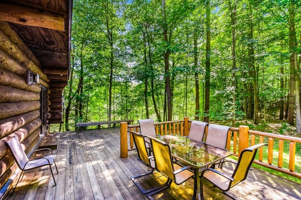 Waterfront home on Betsie River with hot tub & sauna near skiing at Crystal Mtn