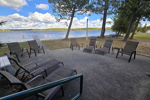 Lakefront home with private beach, lake views, dock, kayaks, firepit, grill, W/D