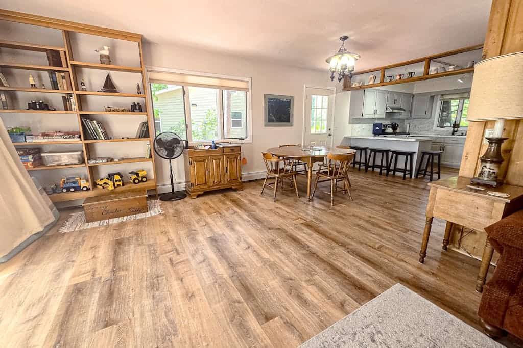 Incredible lakefront house with cottages, dock, fire pit, decks, & amazing views