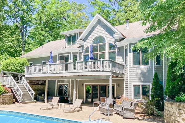 Airy home with private pool, hot tub, big game room, & golf cart - walk to beach