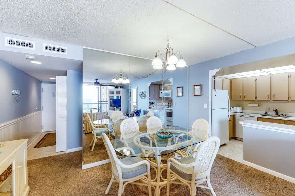 Great condo with angled ocean views, balcony, W/D & pools