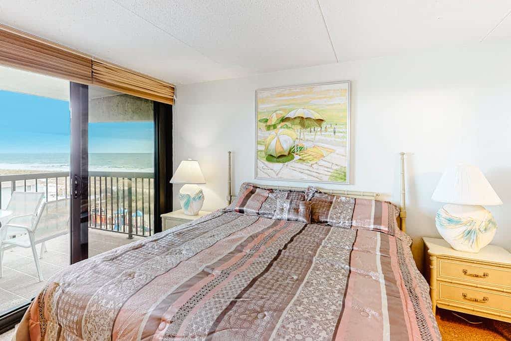 Alluring inviting condo with beach & tennis views, balcony, pools & AC
