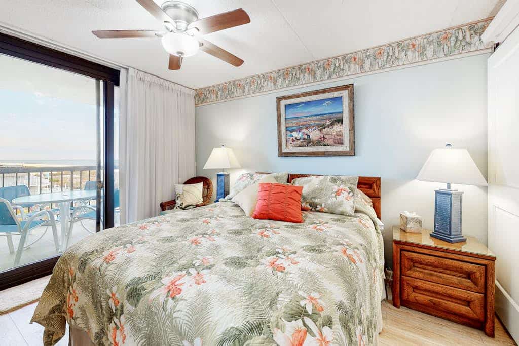 Beach condo with water & tennis court views, balcony, pools & sauna