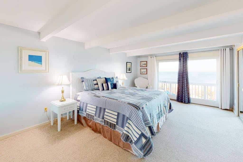 Grand oceanfront home with multiple decks, beach access, W/D & AC