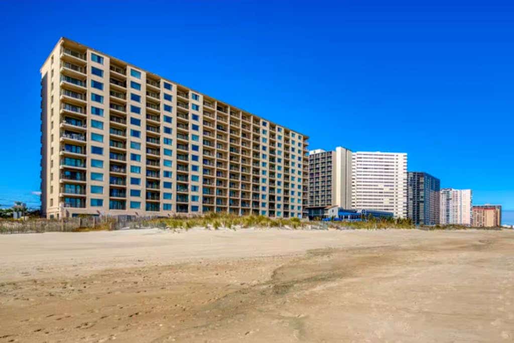Inviting oceanfront condo with hot tub, balcony, central AC, & W/D
