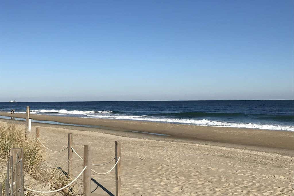 Dog-friendly 1st-floor end condo with beach entrance view - steps to the beach