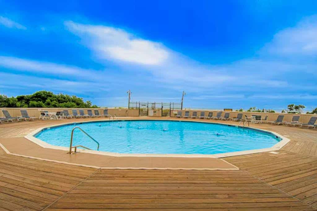 Beachfront escape with an outdoor pool, fast WiFi, washer/dryer, & ocean view