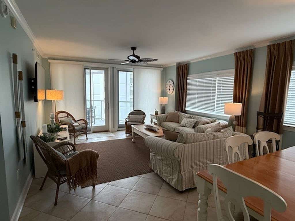 Ocean View Condo Steps from the Beach with Balcony, WiFi, AC & Shared Pool