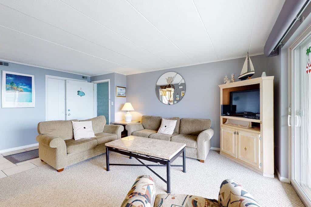 Ground-Floor, Bayside Condo with Patio, WiFi, Central AC, W/D & Shared Pool