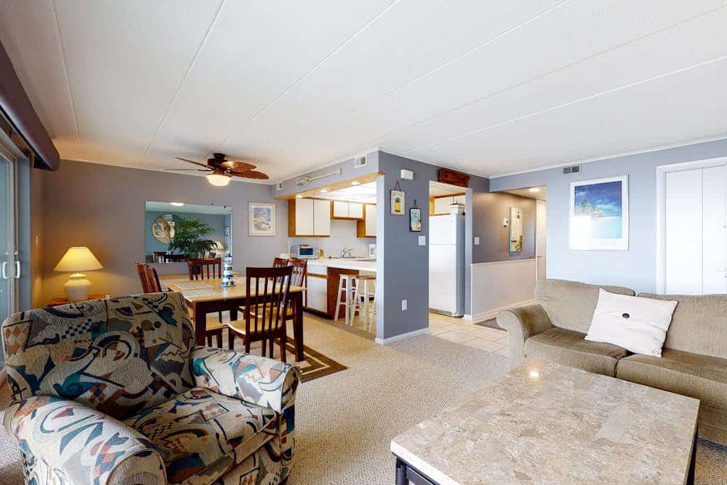 Ground-Floor, Bayside Condo with Patio, WiFi, Central AC, W/D & Shared Pool