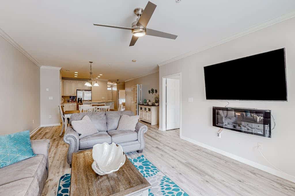 Stylish, single-level condo with pools, a picnic area, & private beach access