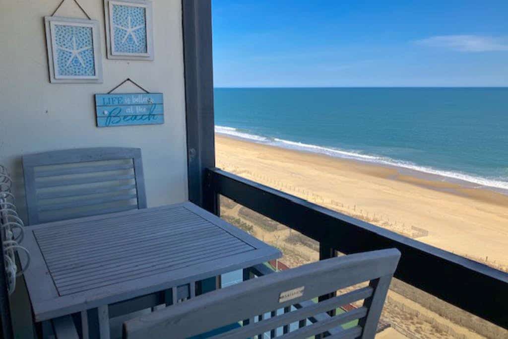 Spacious oceanfront condo with shared pools, game room, gym, and beach views