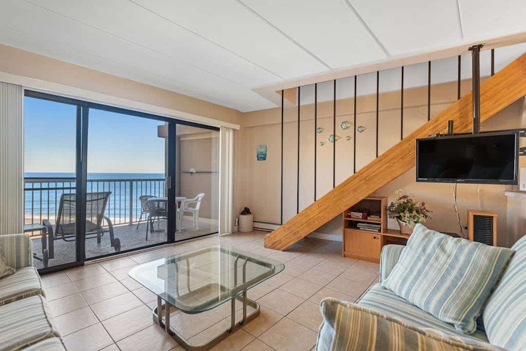 Oceanfront High Point South condo with ocean & bay views, W/D, & pool