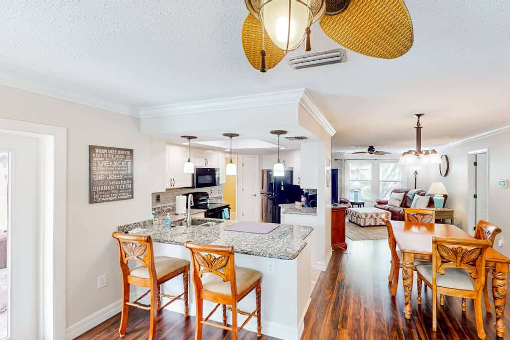 Home with private pool, enclosed yard, patio, sunroom, AC, & W/D