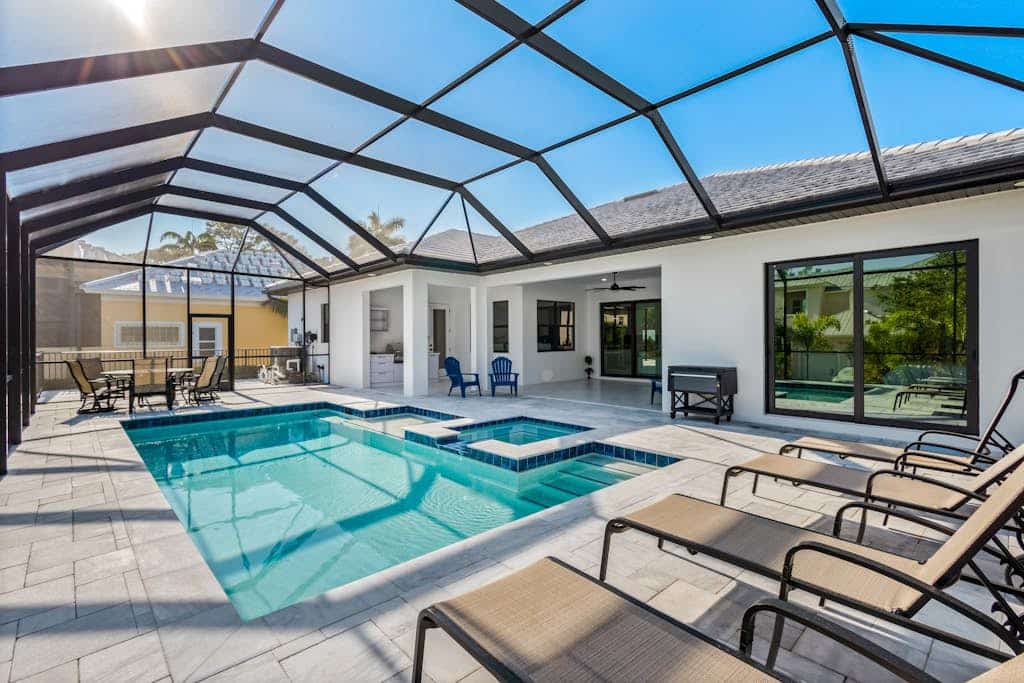Luxe brand-new home with designer interior, lanai, private pool, & spa