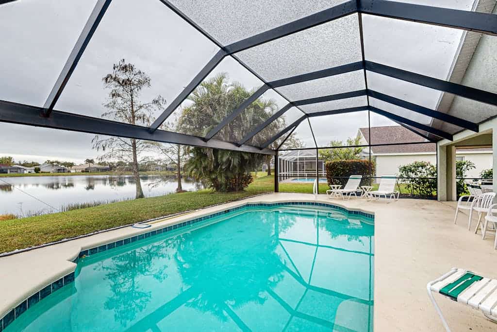 Waterside Home with Private Covered Pool & Patio - Golf Courses Nearby