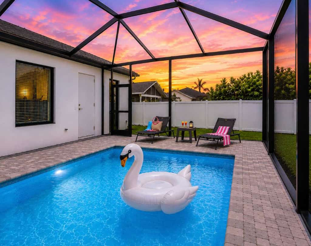 Brand new, Inviting home with private pool and complimentary pool heat
