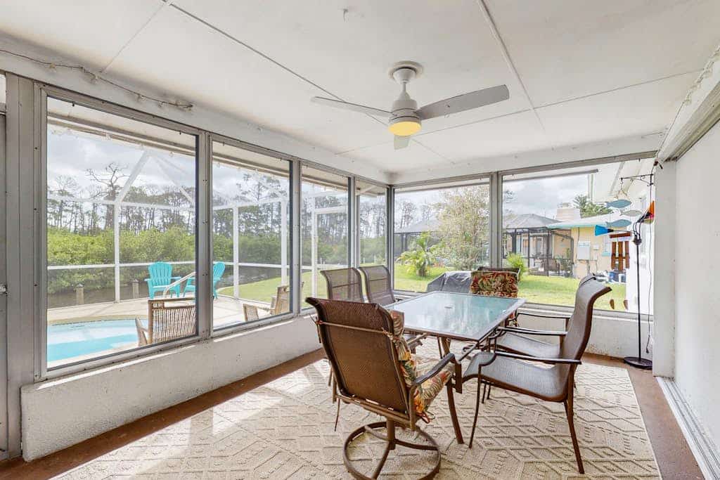 Waterfront & ground-floor home with free WiFi, dock, pool, & central AC