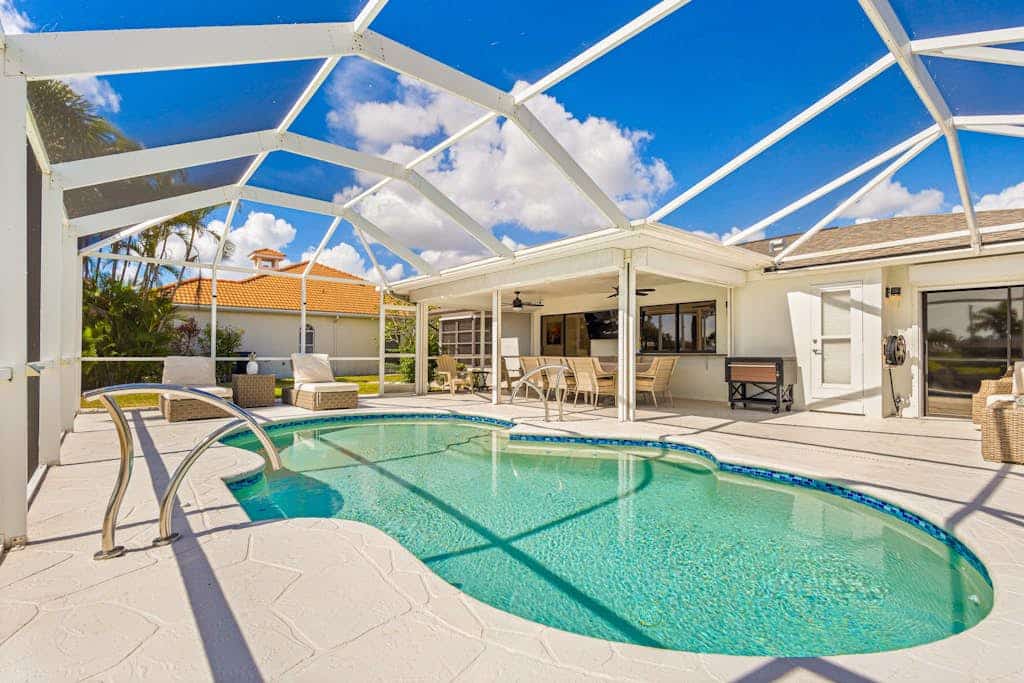 Dog friendly house with private pool, large dock, and Gulf access