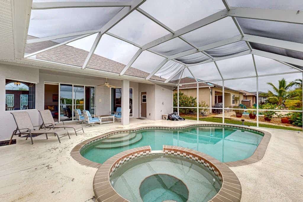 Spacious home with private pool, spa, patio, grill, AC, & W/D