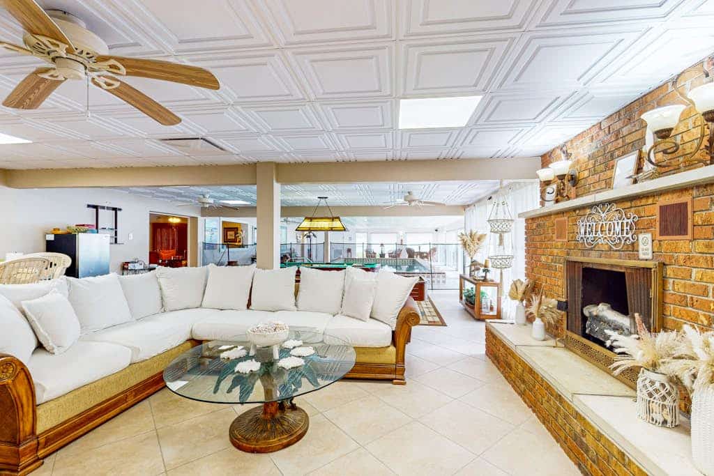 Luxurious single-level retreat w/ indoor pool, game room, and modern comforts