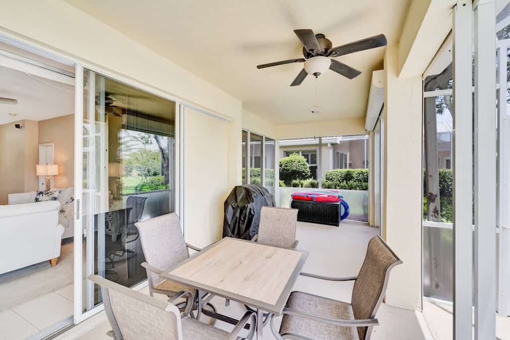 Country club retreat with private pool, water views, on-site golf, & gym