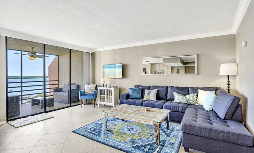 Amazing oceanfront condo with pool, hot tub, dock, & views - snowbird-friendly