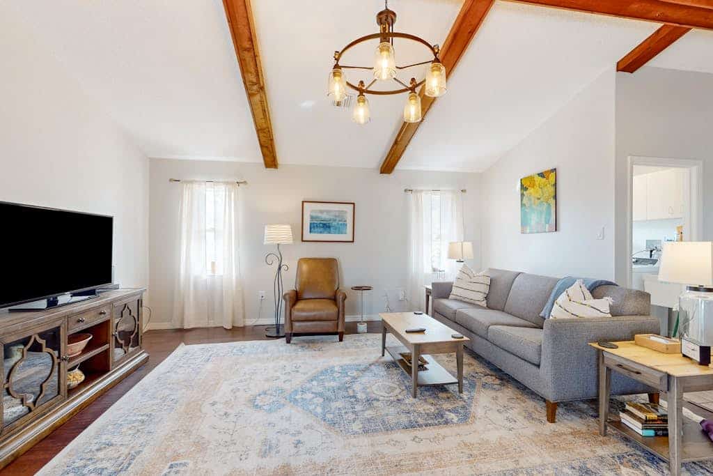 Renovated dog-friendly home near beach with private pool, screened lanai, grill