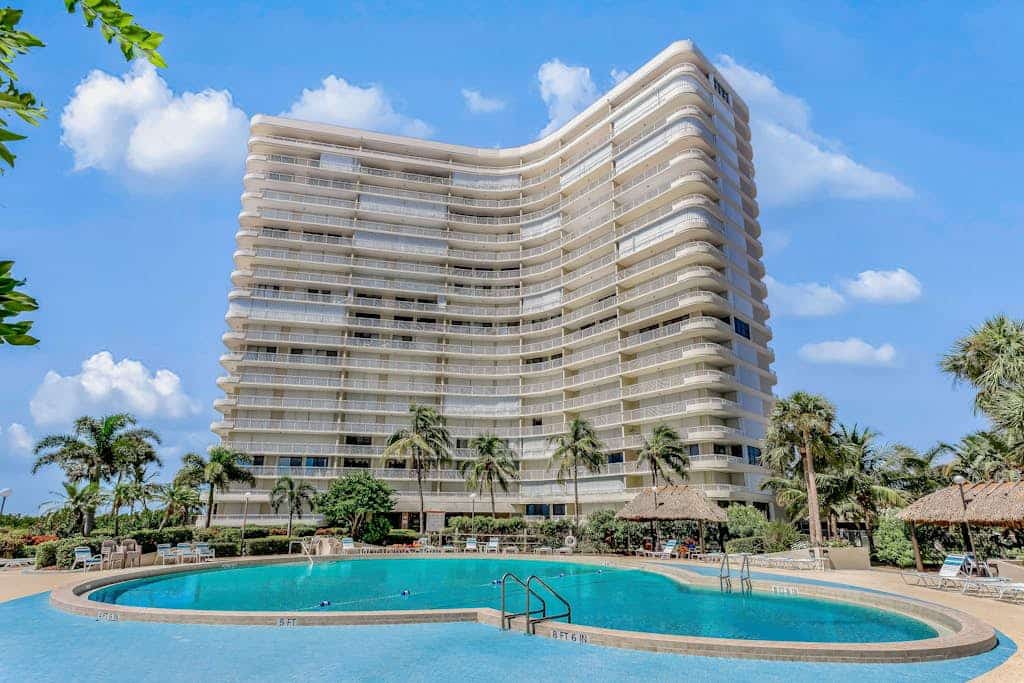 Gulf front condo with heated pool, tennis court, and fitness center